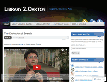 Tablet Screenshot of library2oakton.wordpress.com