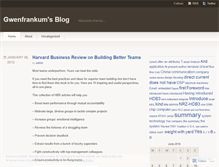 Tablet Screenshot of gwenfrankum.wordpress.com