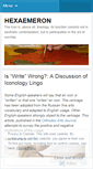 Mobile Screenshot of hexaemeron.wordpress.com