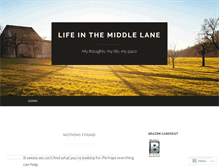 Tablet Screenshot of lifeinthemiddlelane.wordpress.com