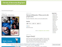 Tablet Screenshot of harvestofmemories.wordpress.com
