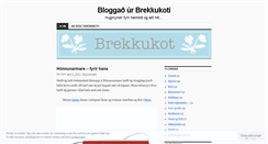 Desktop Screenshot of brekkukot.wordpress.com