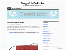 Tablet Screenshot of brekkukot.wordpress.com