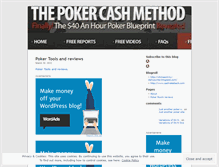 Tablet Screenshot of pokeradvice.wordpress.com