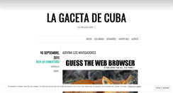 Desktop Screenshot of lagacetadecuba.wordpress.com