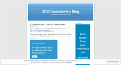 Desktop Screenshot of 2010teamdonk.wordpress.com