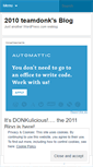 Mobile Screenshot of 2010teamdonk.wordpress.com