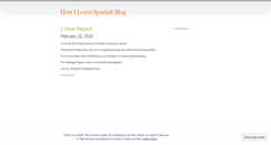 Desktop Screenshot of howilearnspanish.wordpress.com