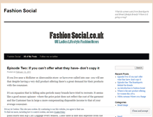 Tablet Screenshot of fashionsocial.wordpress.com