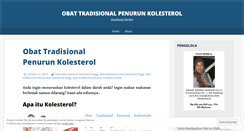 Desktop Screenshot of obattradisionalpenurunkolesterolwebherbal.wordpress.com