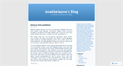 Desktop Screenshot of anakbelaone.wordpress.com