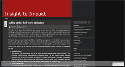 Desktop Screenshot of insighttoimpact.wordpress.com