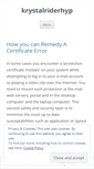 Mobile Screenshot of krystalriderhyp.wordpress.com
