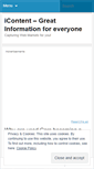 Mobile Screenshot of icontentsolutions.wordpress.com