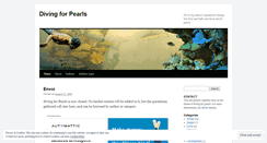 Desktop Screenshot of divingforpearls.wordpress.com