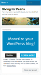 Mobile Screenshot of divingforpearls.wordpress.com