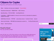 Tablet Screenshot of citizensforcaylee.wordpress.com