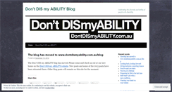 Desktop Screenshot of dontdismyability.wordpress.com
