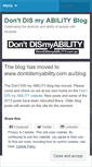 Mobile Screenshot of dontdismyability.wordpress.com