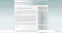 Desktop Screenshot of franciscogutierrez.wordpress.com