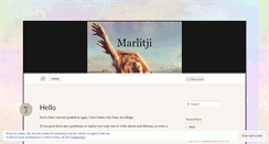 Desktop Screenshot of marlitji.wordpress.com