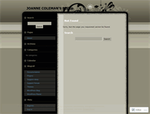 Tablet Screenshot of joanneecoleman.wordpress.com