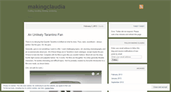 Desktop Screenshot of makingclaudia.wordpress.com