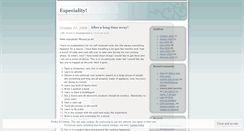 Desktop Screenshot of especiality.wordpress.com