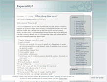 Tablet Screenshot of especiality.wordpress.com