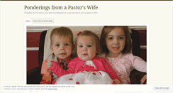 Desktop Screenshot of ponderingpastorswife.wordpress.com