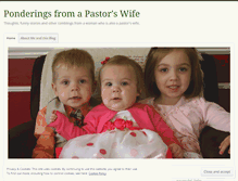 Tablet Screenshot of ponderingpastorswife.wordpress.com