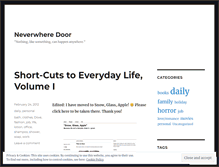 Tablet Screenshot of neverwheredoor.wordpress.com