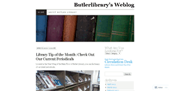 Desktop Screenshot of butlerlibrary.wordpress.com