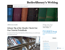 Tablet Screenshot of butlerlibrary.wordpress.com