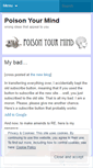 Mobile Screenshot of poisonyourmind.wordpress.com
