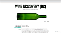 Desktop Screenshot of dcwinediscovery.wordpress.com