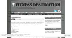 Desktop Screenshot of fitnessdestination.wordpress.com