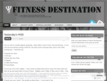 Tablet Screenshot of fitnessdestination.wordpress.com