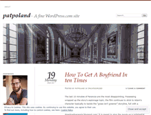Tablet Screenshot of patpoland.wordpress.com