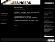 Tablet Screenshot of leesingers.wordpress.com