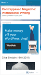 Mobile Screenshot of contrappassomag.wordpress.com
