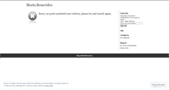 Desktop Screenshot of martabenavides.wordpress.com