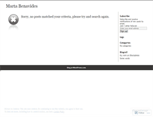 Tablet Screenshot of martabenavides.wordpress.com