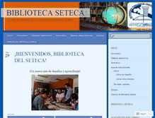 Tablet Screenshot of bibliotecaseteca.wordpress.com