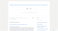 Desktop Screenshot of developmentandcommunication.wordpress.com