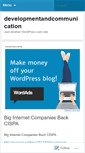 Mobile Screenshot of developmentandcommunication.wordpress.com