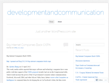 Tablet Screenshot of developmentandcommunication.wordpress.com