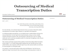 Tablet Screenshot of outsourcedmedicalbilling30.wordpress.com