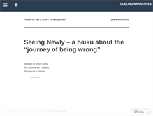 Tablet Screenshot of duelingnarratives.wordpress.com