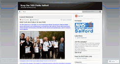 Desktop Screenshot of keepournhspublicsalford.wordpress.com